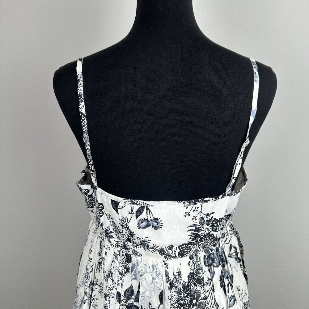 Chaudry KC Babydoll Mini Dress Size Large Sequin Pleated Bubble Hem Cottage Boho - Picture 10 of 15